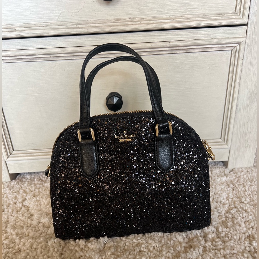 Kate Spade Black Sparkle Satchel